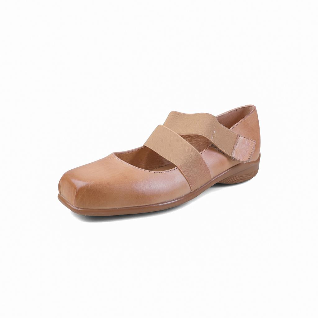 3.5Cm French Retro Ballet Style Design Sense Square Head Cross Belt Versatile Flat Bottom Shallow Mouth Single Shoes Mary Jane Shoes