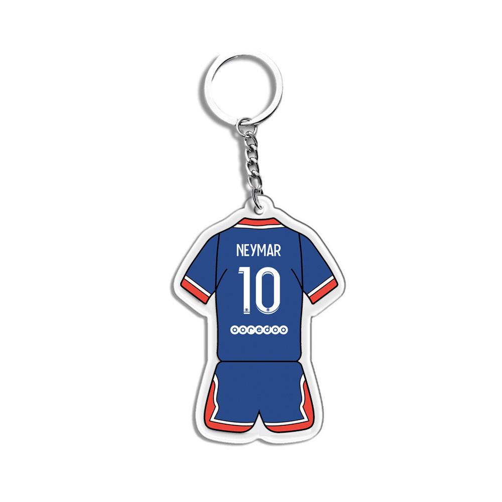 Porte-clés Joueur Étoile: Messi, Ronaldo, Neymar - Souvenirs et Cadeaux de Football en Acrylique