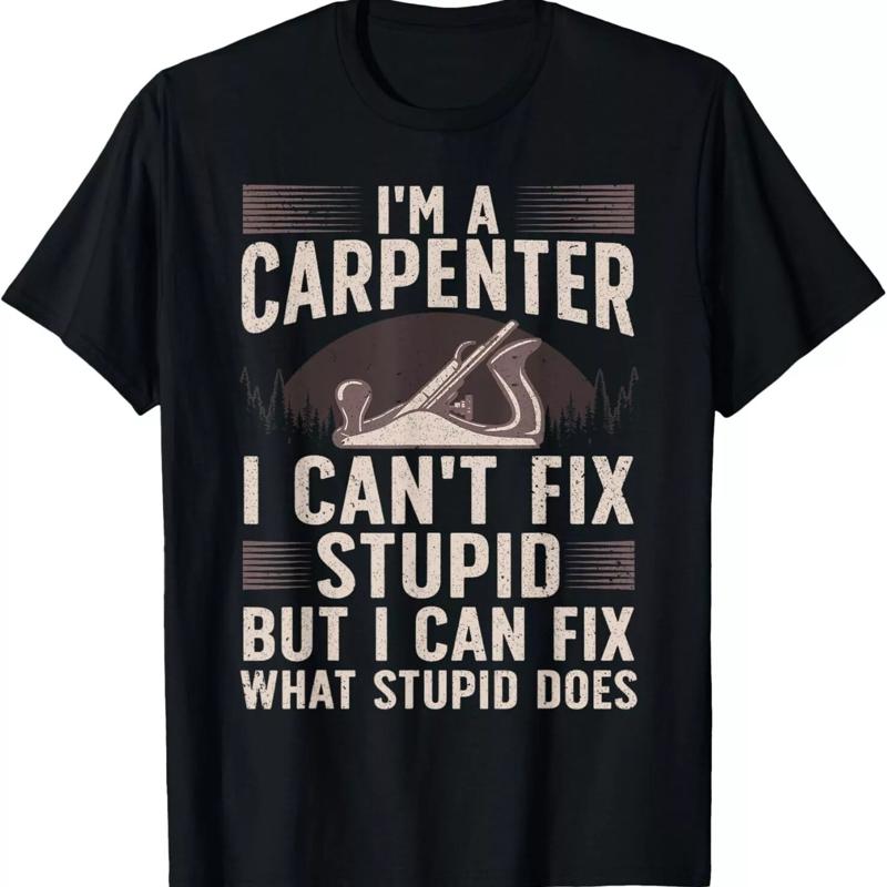 Conception de menuiserie dr?le pour t-shirt de menuiserie de charpentier S