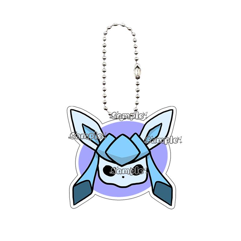 Anime Glaceon Flareon Jolteon Cartoon Acrylic Keychain Figure Keyring Ornament Collectible Accessory Charm Couple Chain Jewelry