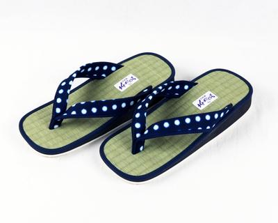 Sandalias Geta con Patrón Japonés ISM, Talla Única, Índigo,
