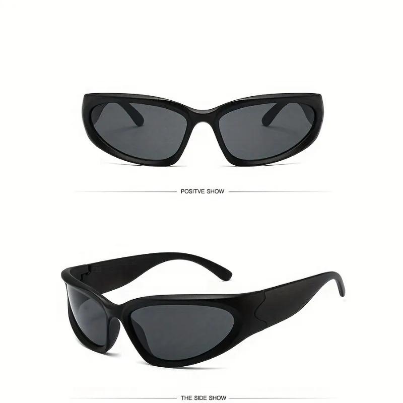 3pcs of Y2K unisex sports glasses stylish and futuristic PC frame and lenses suitable for outdoor activities