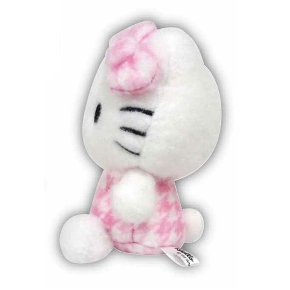 K Company Hallo Kätzchen (Hahnentritt-Serie) Kugelketten-Maskottchen, Rosa, KTC-BM-PK, H100 x B80 x T70mm