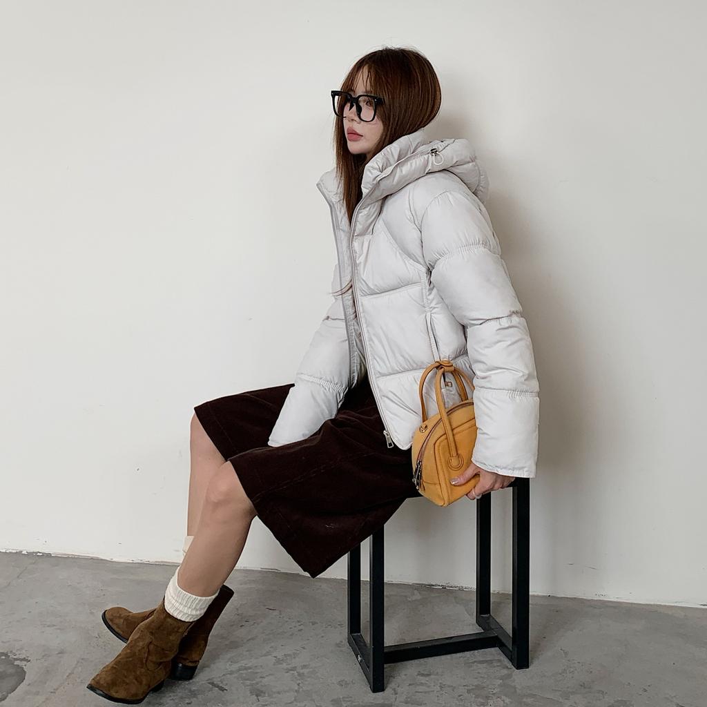 Hooded puff cotton-padded clothes women's winter new short loose warm cotton-padded clothes jacket cotton-padded jacket
