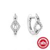 S925 Sterling Silver Personality Diamond Set Love Chain Glossy Luxury Earrings Ear Buckles Earrings Huggie Hoops