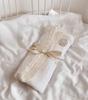 MUSLIN BLANKET 100X75 WITH LACE Latte