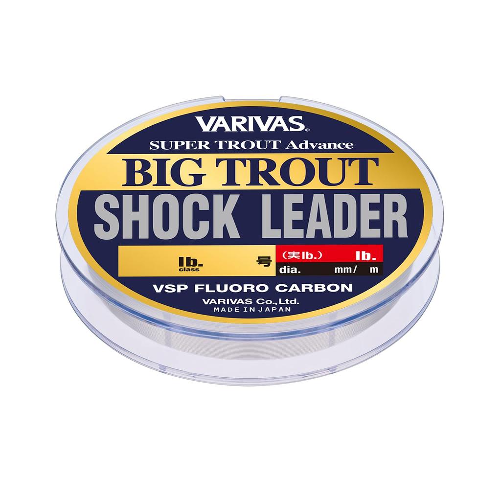 VARIVAS Super Trout Advance Big Trout VSP Fluorocarbon Shock Natural Color Leader, 30m, #4 (16lb),