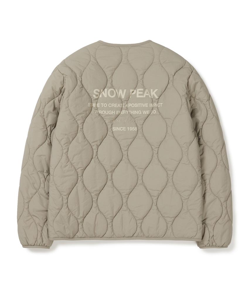 Snowpeak Apparel Recycled Quilted Cardigan Jacket (S24Wufpj02) Beige Gray
