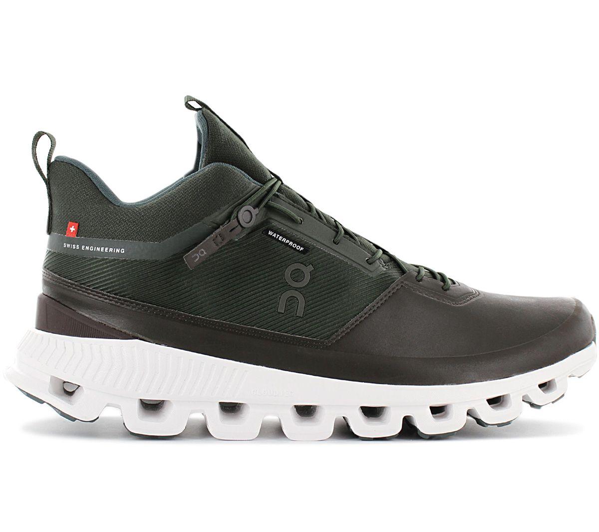 

ON Running Cloud Hi Waterproof - Мужская уличная обувь коричнево-зеленая 28.99675 ORIGINAL