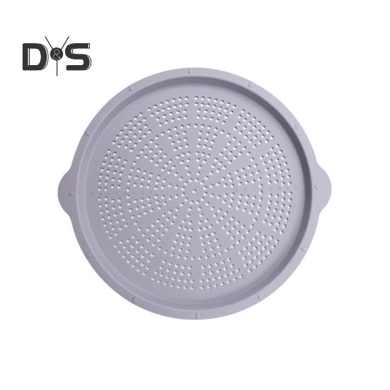 

16-дюймовый противень для пиццы с антипригарным покрытием, силиконовый противень для пиццы с отверстиями для духовки, круглый противень для выпечки пиццы с ручкой для домашней кухни, выпечки 1pc