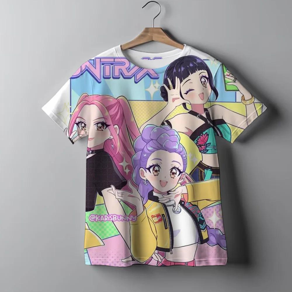 KPop Demon Hunters Cartoon Print Kids T-shirts Summer Short Sleeve Girls Casual Comfortable T-Shirts