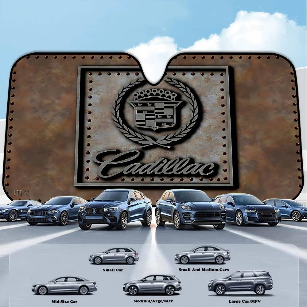 ctwzlm1 C-Cadillac Car Car Sun Shade Front Window Sunshade For Most Sedans SUV Blocks Max Uv Rays Keep Your Vehicle Cool
