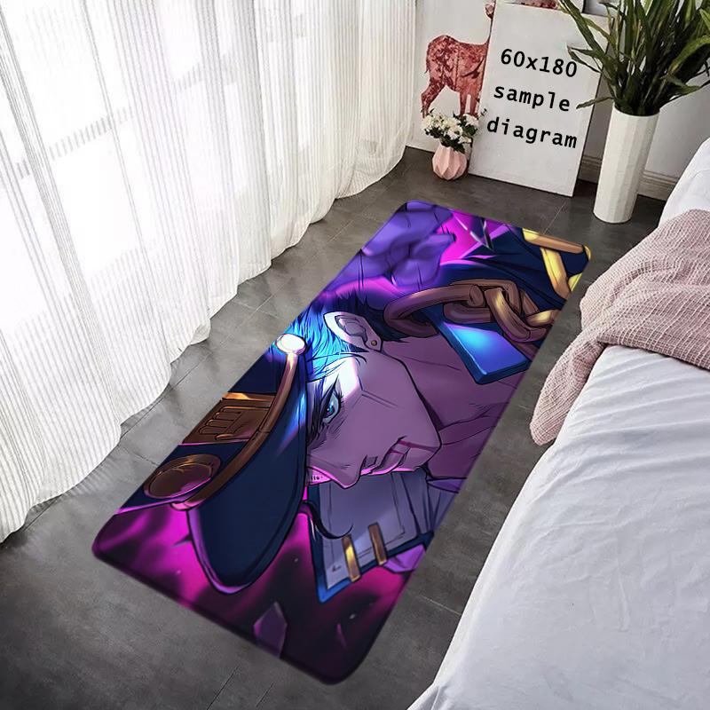 Doormat Flannel Floor Mat Indoor Foot Rug Jojo Bizarre Adventure Fluffy Bedside Mats Kitchen Corridor Carpet Ideal Balcony Decor