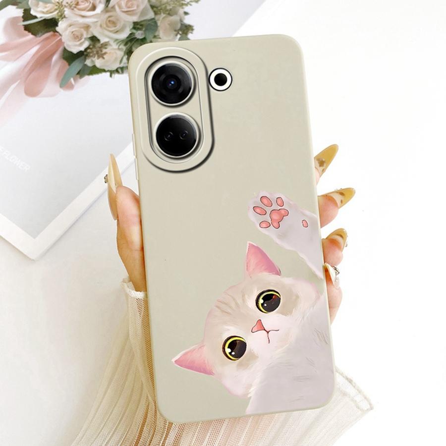 For Tecno Camon 20 Premier Phone Case CK9n Cover Fashion Simplicity bow flower Soft Silicone Shell Tecno Camon20 20Pro Funda