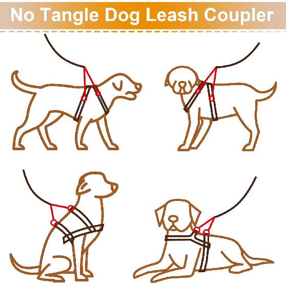 5 Pcs Braided Poly Collar Backup Dog Collar Clip Double Ended Nylon Dog Connector Strap Collar Backup Clip Safety Clip for Dog Harness Large Medium