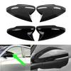 Protective Cover Door Mirror Cover Fit For Ford Mustang Mach E  Car Rearview Accessories Carbon Fiber Glossy Black