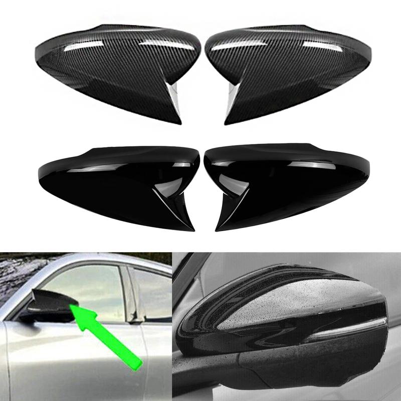 Protective Cover Door Mirror Cover Fit For Ford Mustang Mach E  Car Rearview Accessories Carbon Fiber Glossy Black