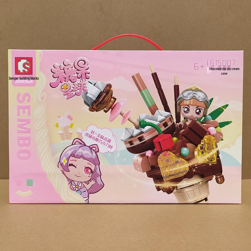 Sylvanian Families Candy Planet Pink Heart Building Blocks - Cute Birthday Gift for Girls