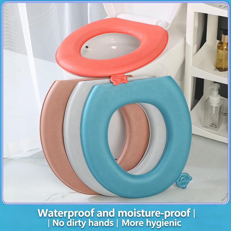Bathroom Essential EVA Toilet Seat Cover Waterproof Thickened Universal Pad for Four Seasons Soft and Easy Clean