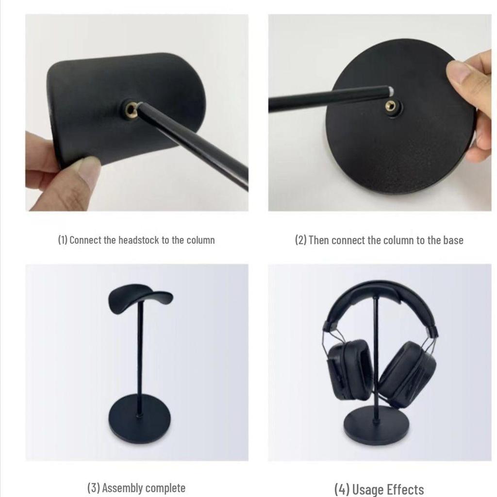 Aluminum Desktop Headset Stand with Anti-Slip Base