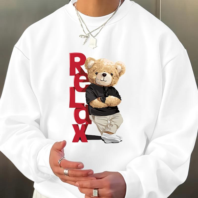 

Men s Retro Sports Crew Neck Hoodie, Vintage Team Print XXL чёрный