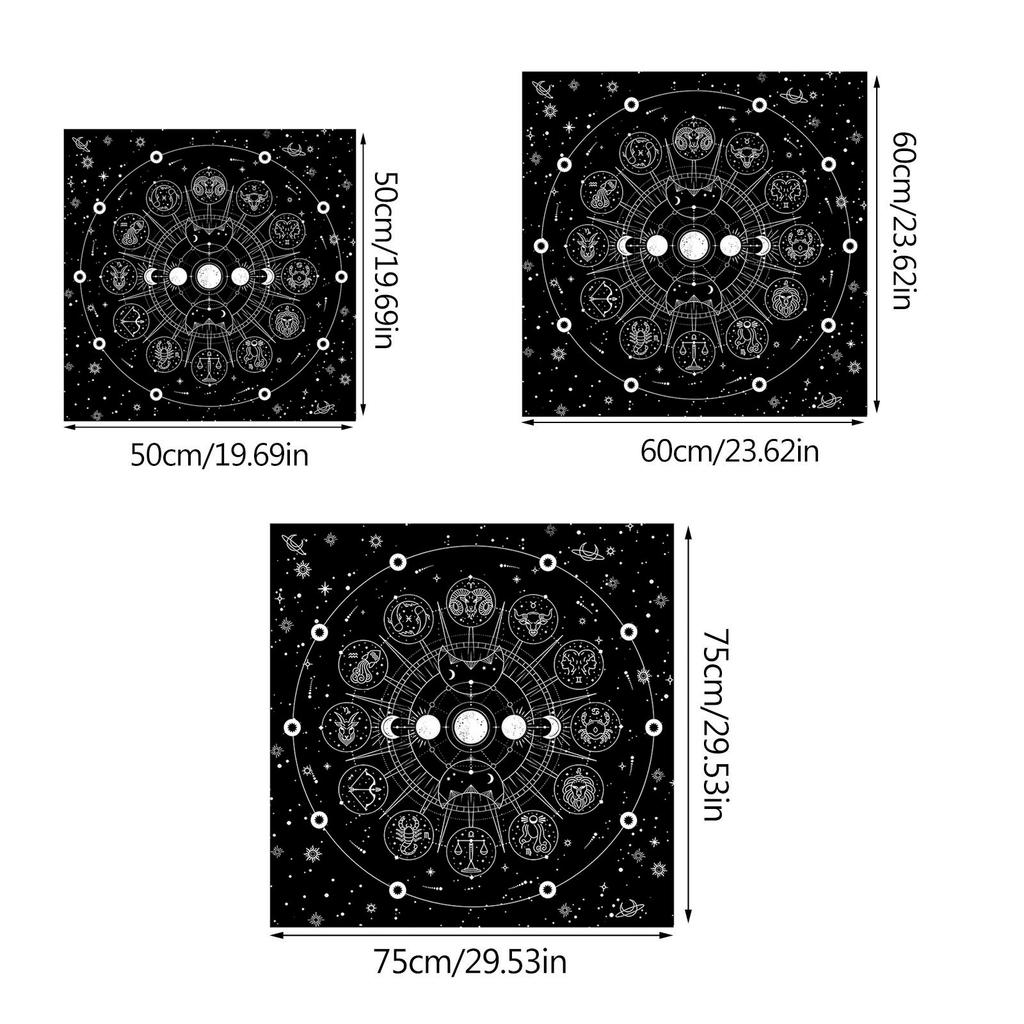Square Flannelette Tarot Altar Cloth Board Game Pad Astrological Oracles Pad Table Cover Card Mat Divinations Tablecloth