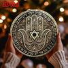 Iron Hamsa Hand Wall Art Universal Home Blessing Vintage Metal Decor