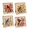 Hummingbird Bead Embroidery Kit, DIY Pearl Art Painting, with Crystal Beads Floral Designs Craft, for Adults Beginners