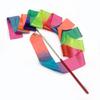 Rhythmic Dance Ribbon 157.5Inch Gymnastics Ribbon Rainbow Band for Twirling Artistic Dancing Gymnastics Kids Talent Show