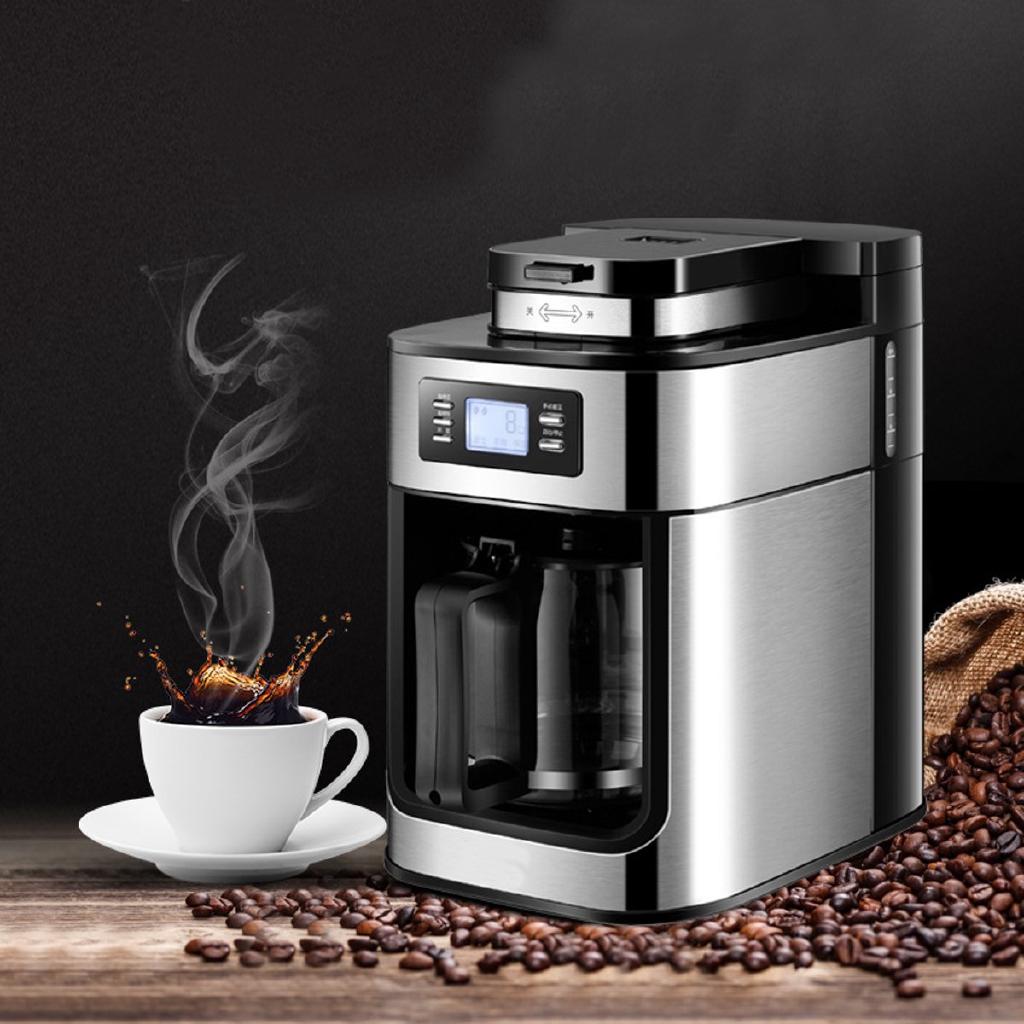 1200ml 220V Electric Coffee Maker Machine Household Fully-Automatic Drip Coffee Maker Tea Coffee Pot Kitchen Appliance 1000W