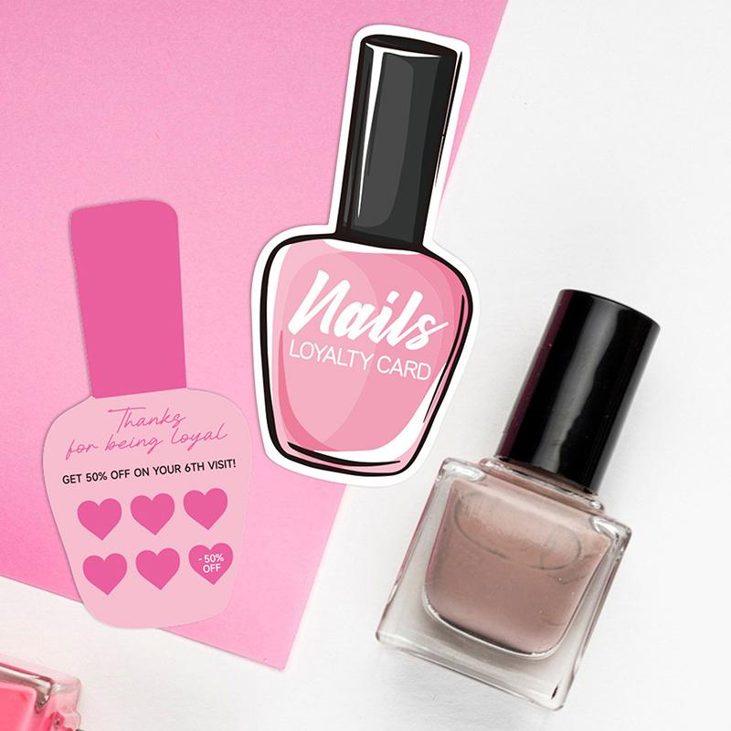 10/50 ks Nails Vizitka Lis na hřebík Věrnostní papír Card Board Hřebík Sleva Card Board Nails Příslušenství Nástroje