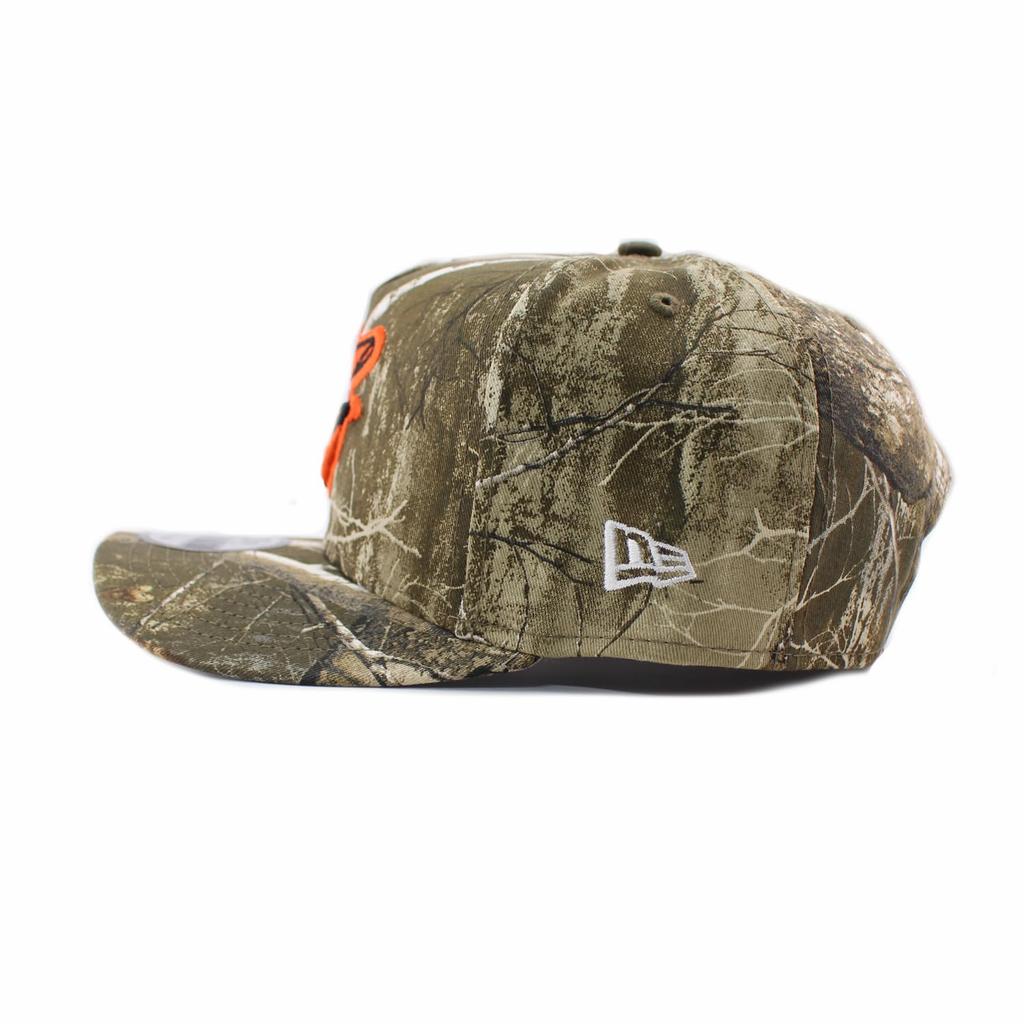 [New Era] Cap 9FIFTY Snapback Baltimore Orioles MLB A-FRAME SNAPBACK CAP REAL TREE CAMO BALTIMORE ORIOLES Baseball Camouflage Hat AF 950 A-Frame