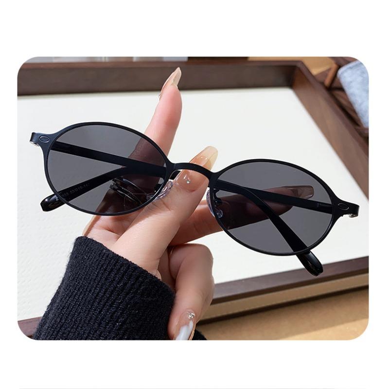 Модные Новые Овальные Солнцезащитные Очки Маленькая Оправа Овальные Очки для Путешествий Ретро Оттенки Очки для Улицы