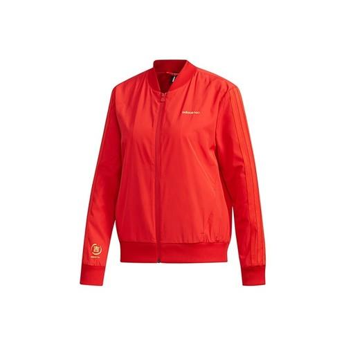 adidas neo W JKT casual sports jacket for women, light scarlet M алый