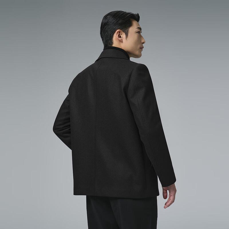 Lilang Men's Double-breasted Wool Blend Overcoat