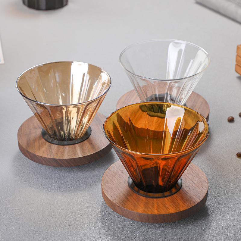 New thickened glass coffee pot American sharing pot set coffee filter