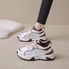Fashion High Platform Natural Leather Badminton Sneakers For Women Mary Jane Silver Sports Woman Outdoor Shoes Daily