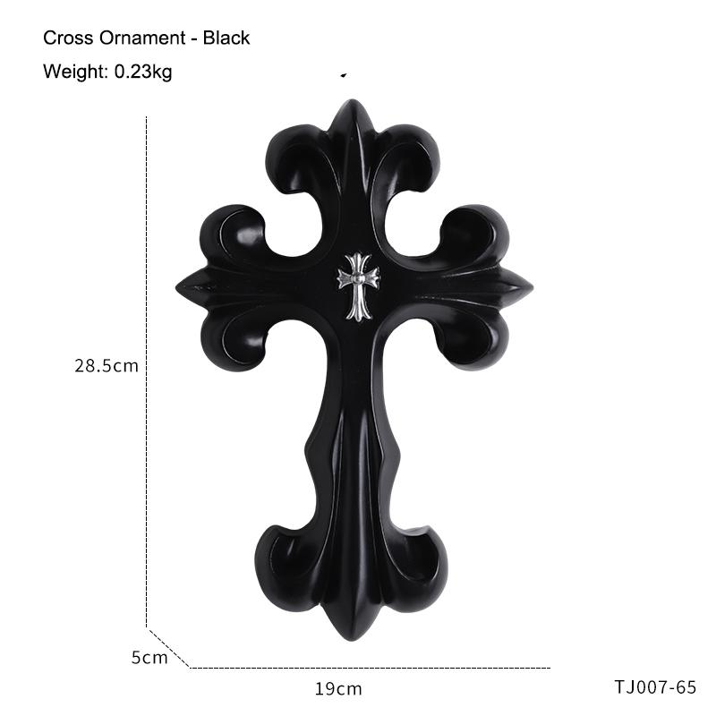 Miniso Vintage Cross Ornament Retro Carving Cross Decoration Home Living Room Bedroom Wall Decoration Gift