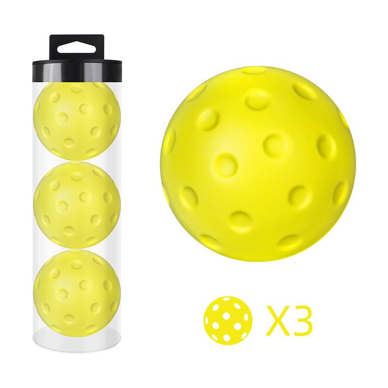 1/3 Bucăți Durabile Mingi de Pickleball de Interior 74Mm Mingi de Antrenament din Spumă PU Pickleball Moale Tăcut pentru Competiție și Antrenament