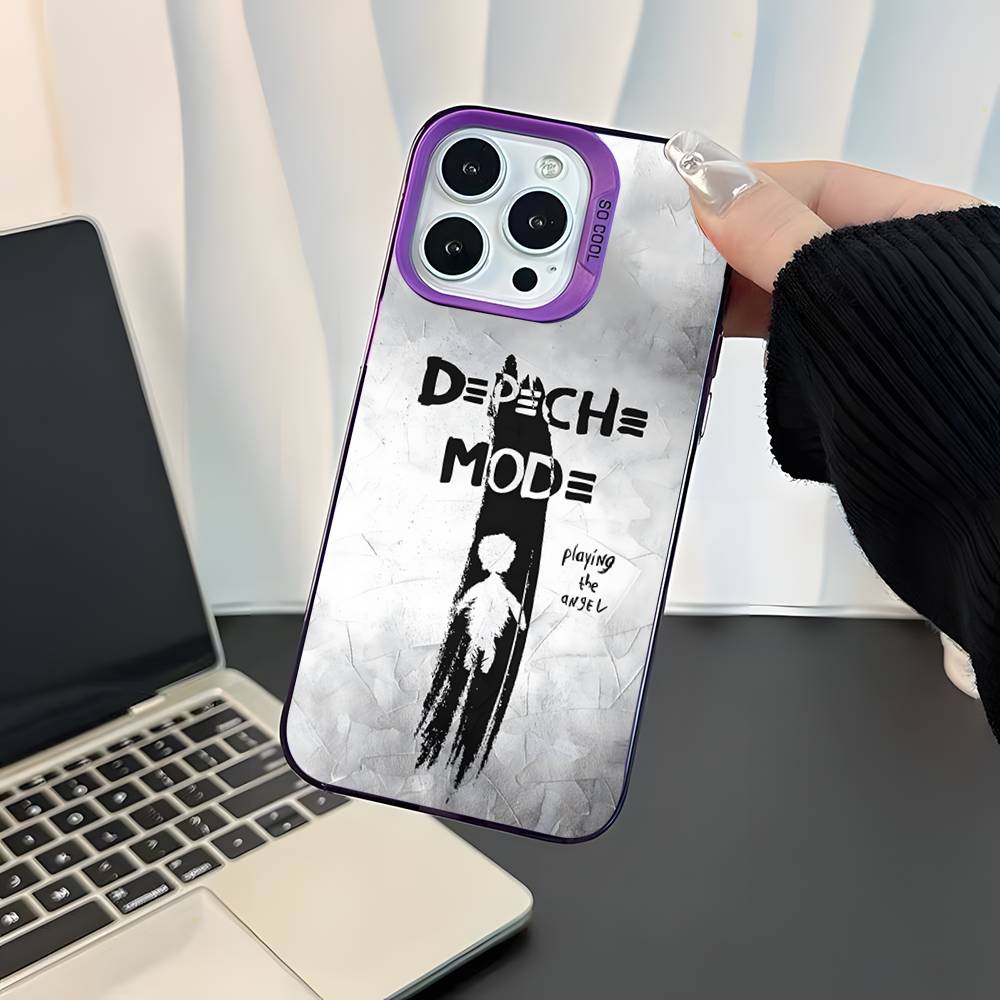 

D-Depeche band M-ModeS Purple Matte Shockproof CoverPhone Case For iPhone 17,16,15,14,13,12,11,Pro,XS,Max,Plus,Mini,SE4,E iPhone15plus