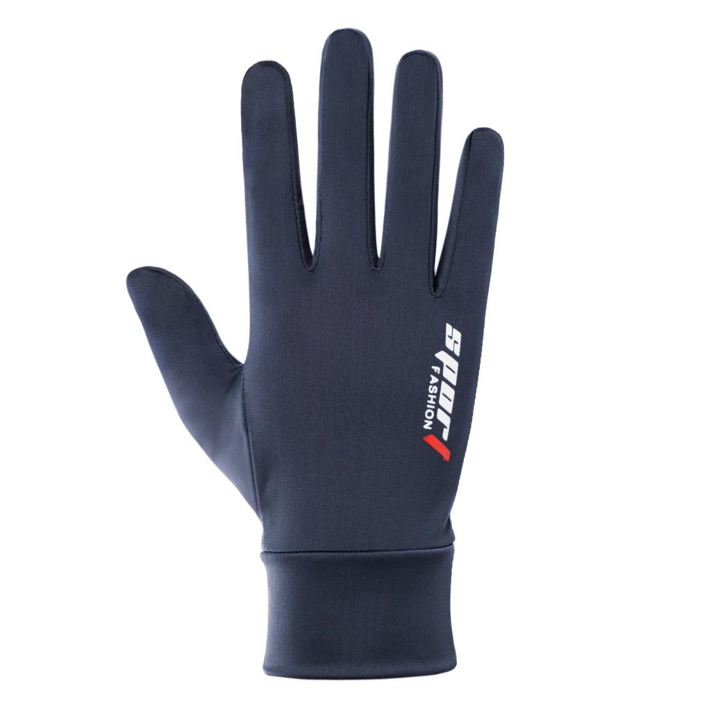 Sun Protection Gloves Half Finger Bicycle Gloves Anti Slip Two Finger Gloves Solid Color Thin Driving Outdoor Cycling Gloves