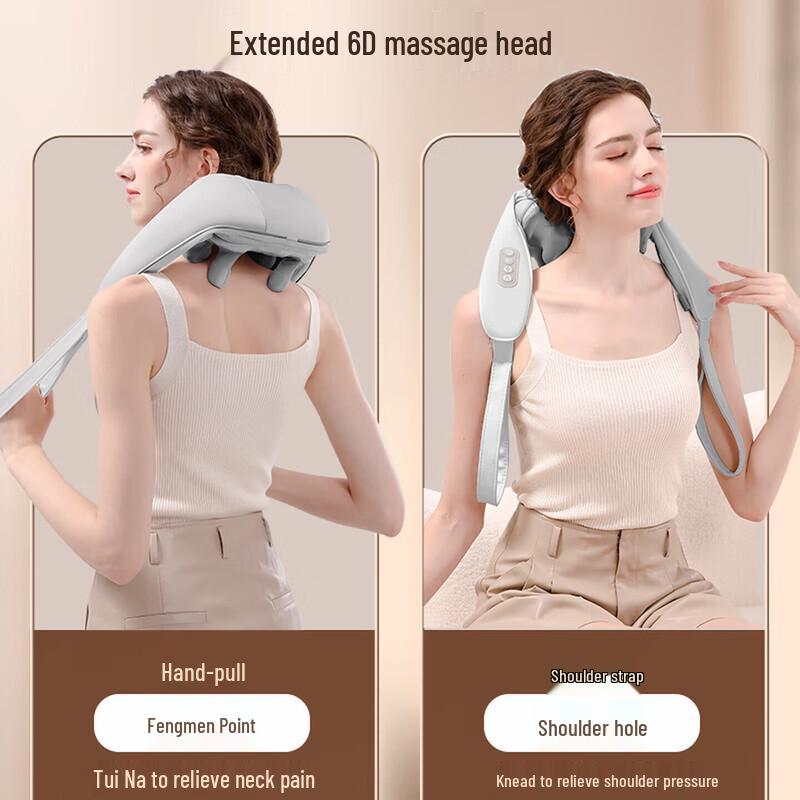 CHIGO 6D Imitation Hand Kneading Neck & Shoulder Massage Shawl CN plug (adapter included)