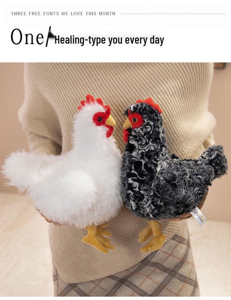 Grenzüberschreitende Simulations-Geflügel-Serie: Hahn, Henne, Truthahn, Schwarzes Huhn Plüschfiguren