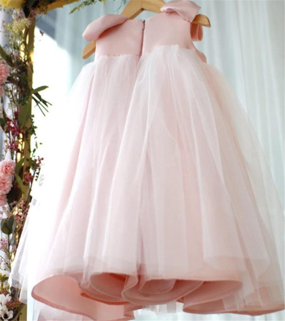 LIANFOR Formal Baby Ceremony Kids Kindergarten Entrance Wedding Cute Dress with Baby Girl Shrine Visit Birthday Bridesmaid Sizes Children's Dress,