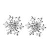 Cao Shi Snowflake Zircon Stud Earrings for Women - Festive Jewelry for Christmas & New Year