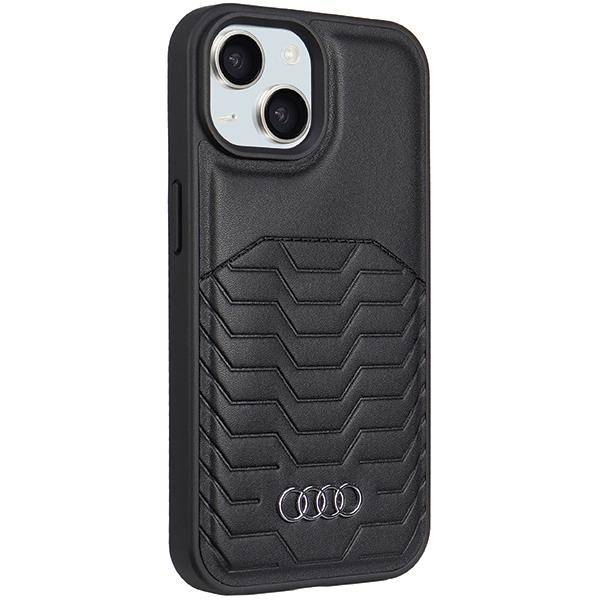 Audi Synthetic Leather Magsafe Iphone 15 / 14 / 13 6.1 Czarny/Black Hardcase Au-Tpupcmip15-Gt/D3-Bk