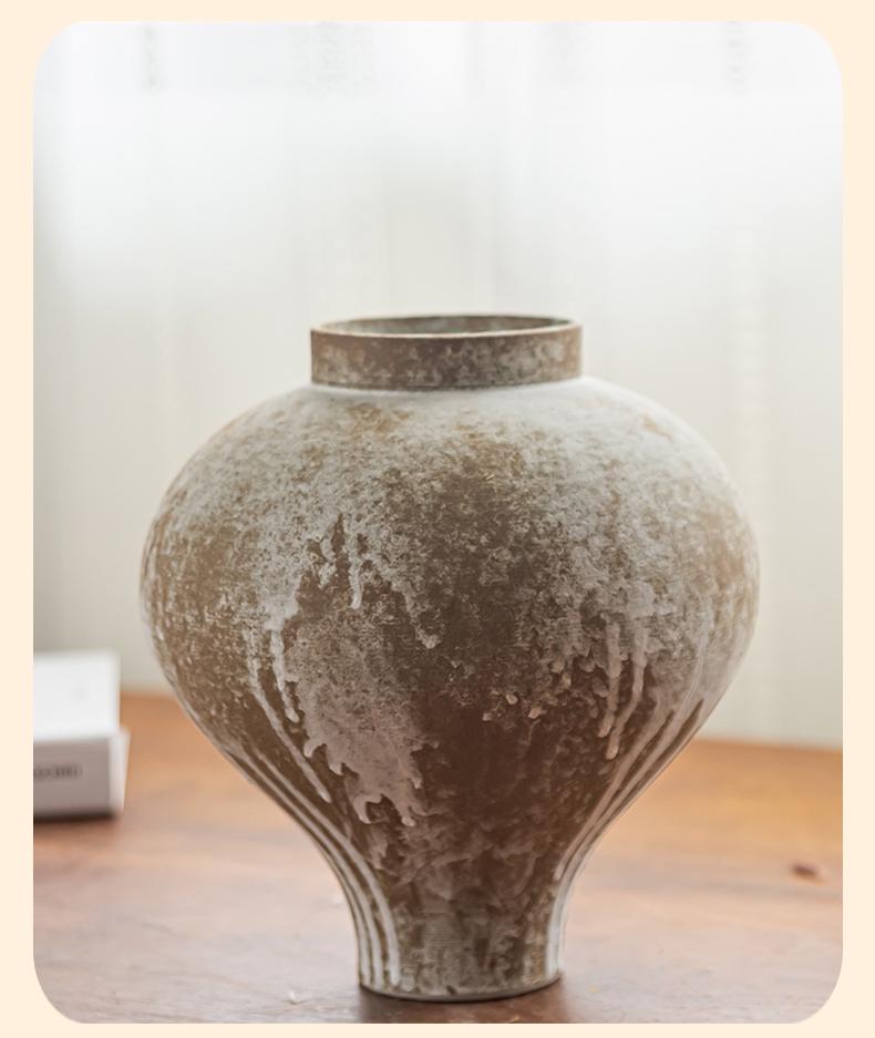 Vaso in Ceramica Stile Wabi-Sabi per Fiori Secchi in Soggiorno
