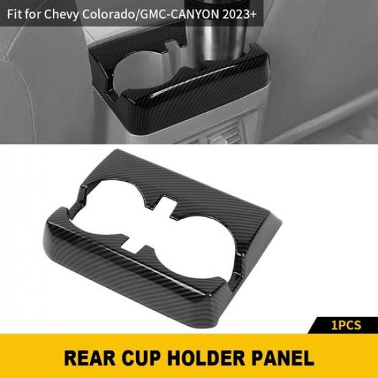 Carbon Seat center Rear Bottle Cup Holder Cover For Chevy Colorado Canyon +