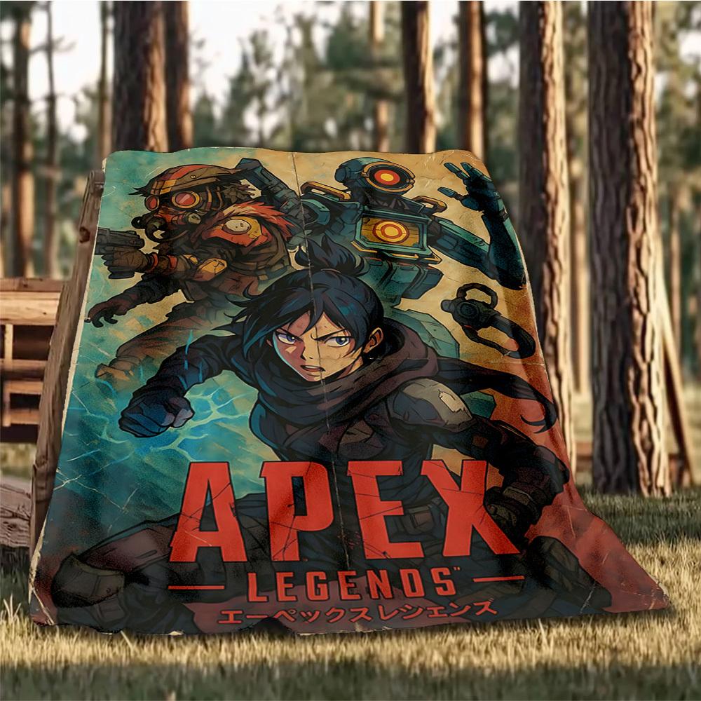 1pc Apex Legends Outdoor Flannel Blanket, Cozy & Warm Soft Te Playful Design, Napping Camping,