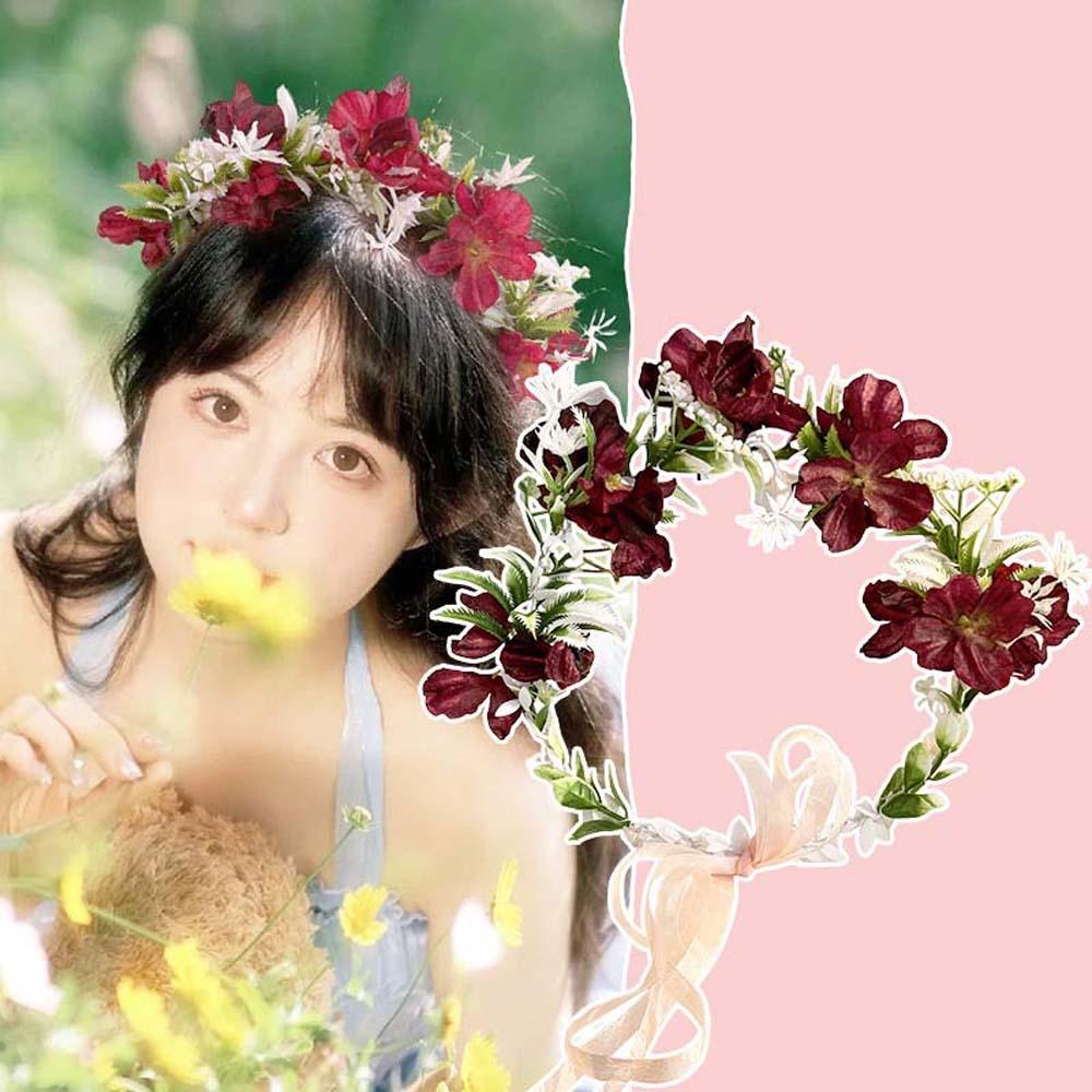 Bohemia Style Bride Garland Hair Ornaments Wedding Headwear Seaside Vacation Headdress Spring